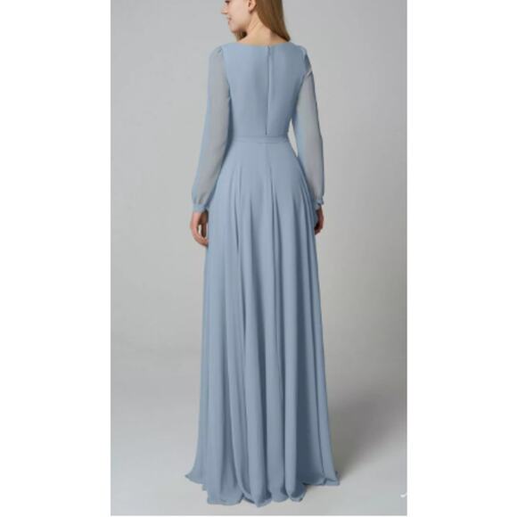 AW BRIDAL 18 2X plus dusty blue Syed wedding formal gala dama maxi dress NEW B30 - Picture 2 of 10